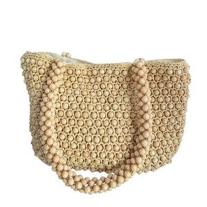 Loeffler Randall Cream Beaded Bag